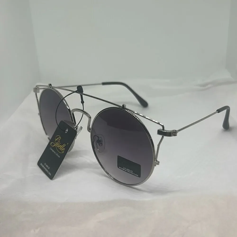 Giselle Round Metal Sunglasses – Vintage Retro Style – UV400 Protection